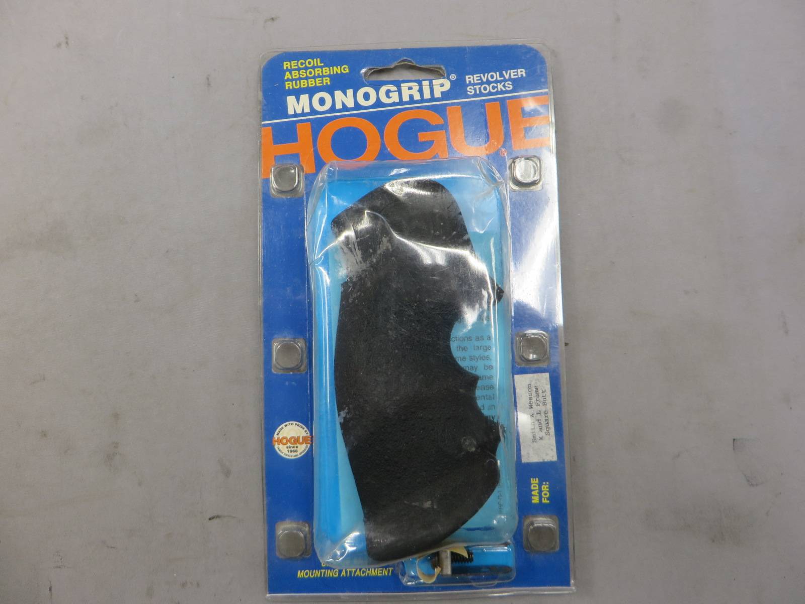 【HOGUE】S&W Kフレーム スクエアバット ラバーグリップ