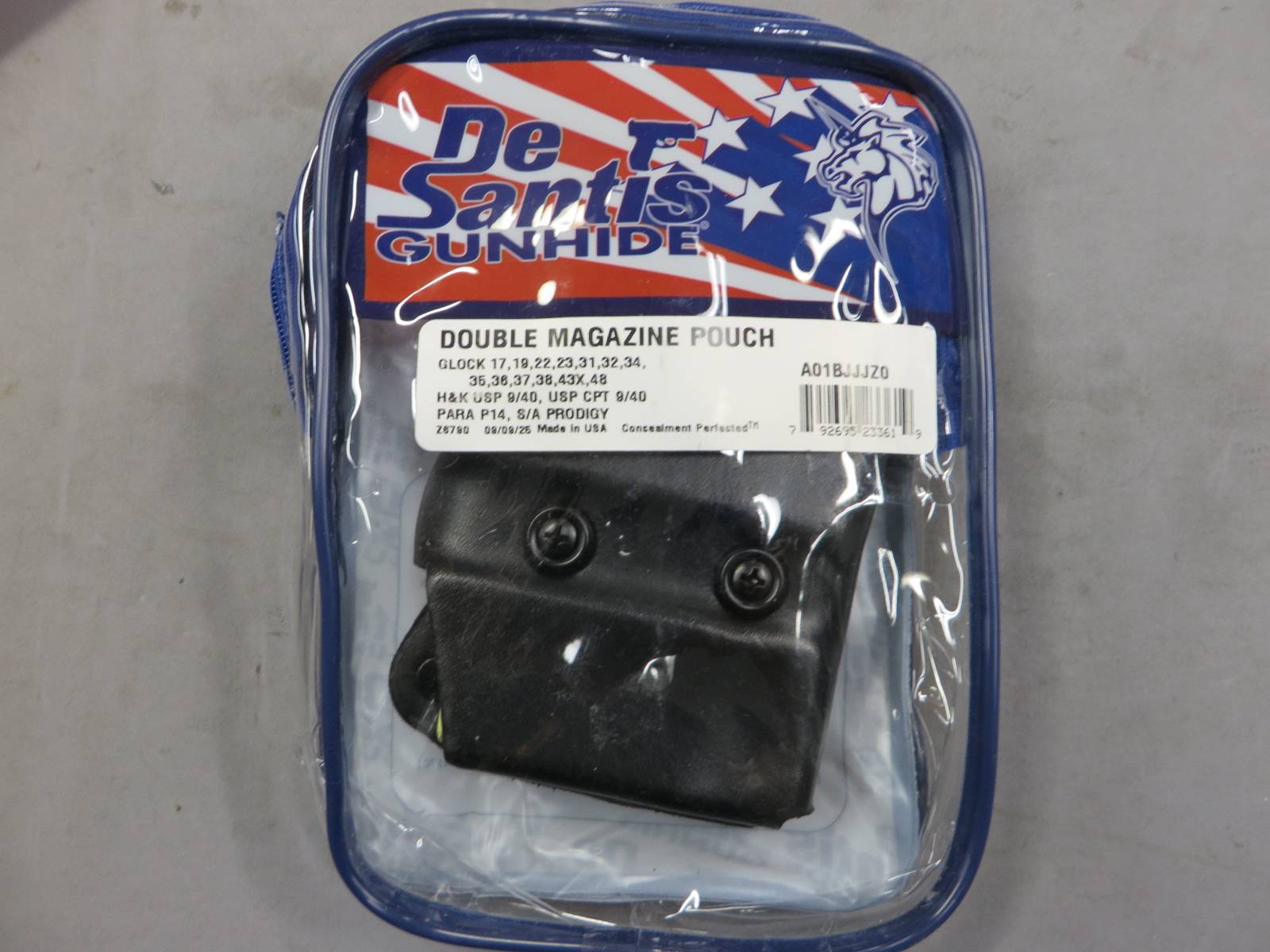 【DeSantis】ダブル マガジンポーチ・Glock USP PARA