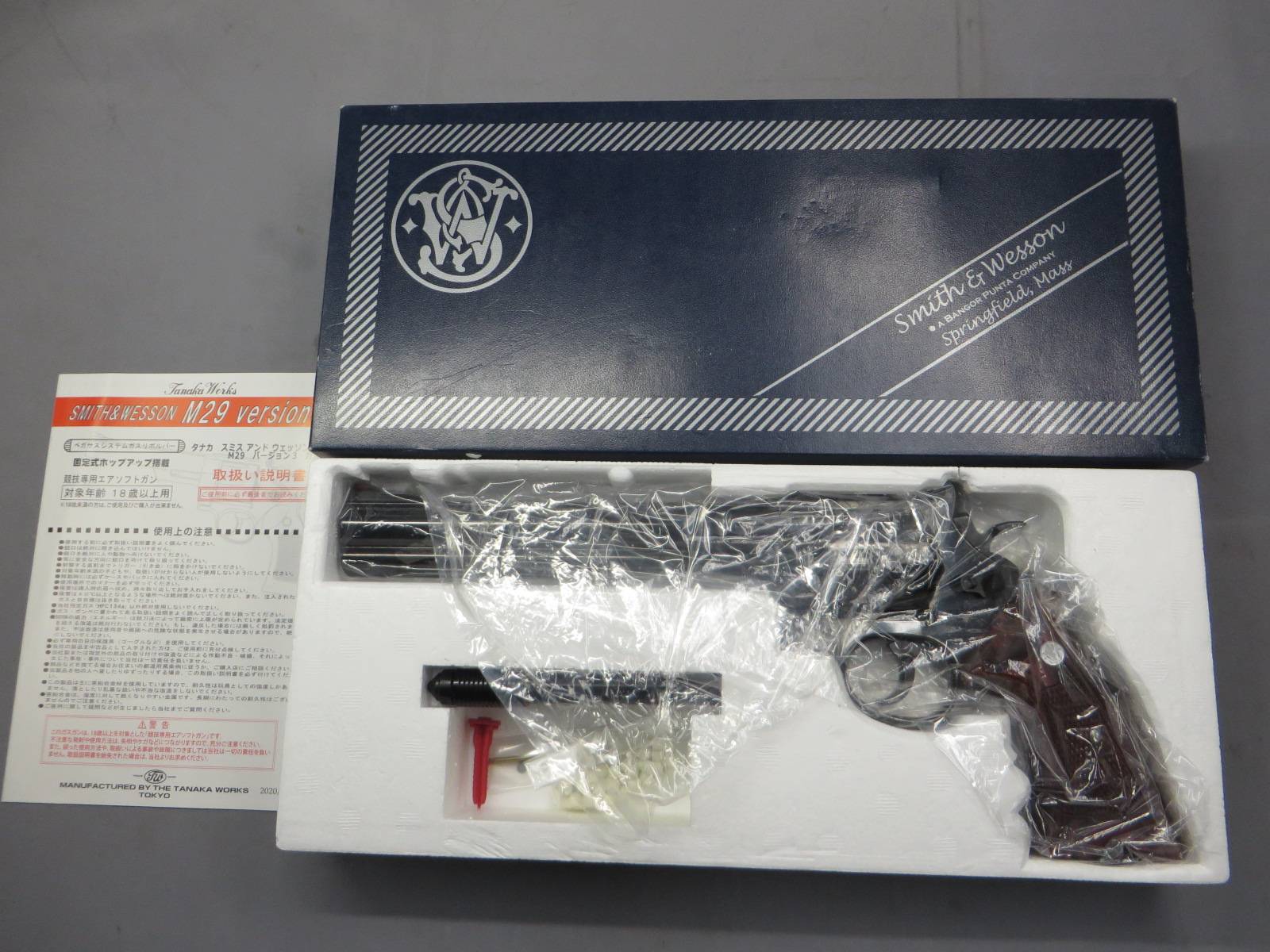 【タナカ】S&W M29 クラシック 8 3/8inch Ver.3 スチールフィニッシュ・PANDRA ARMS 木製グリップ