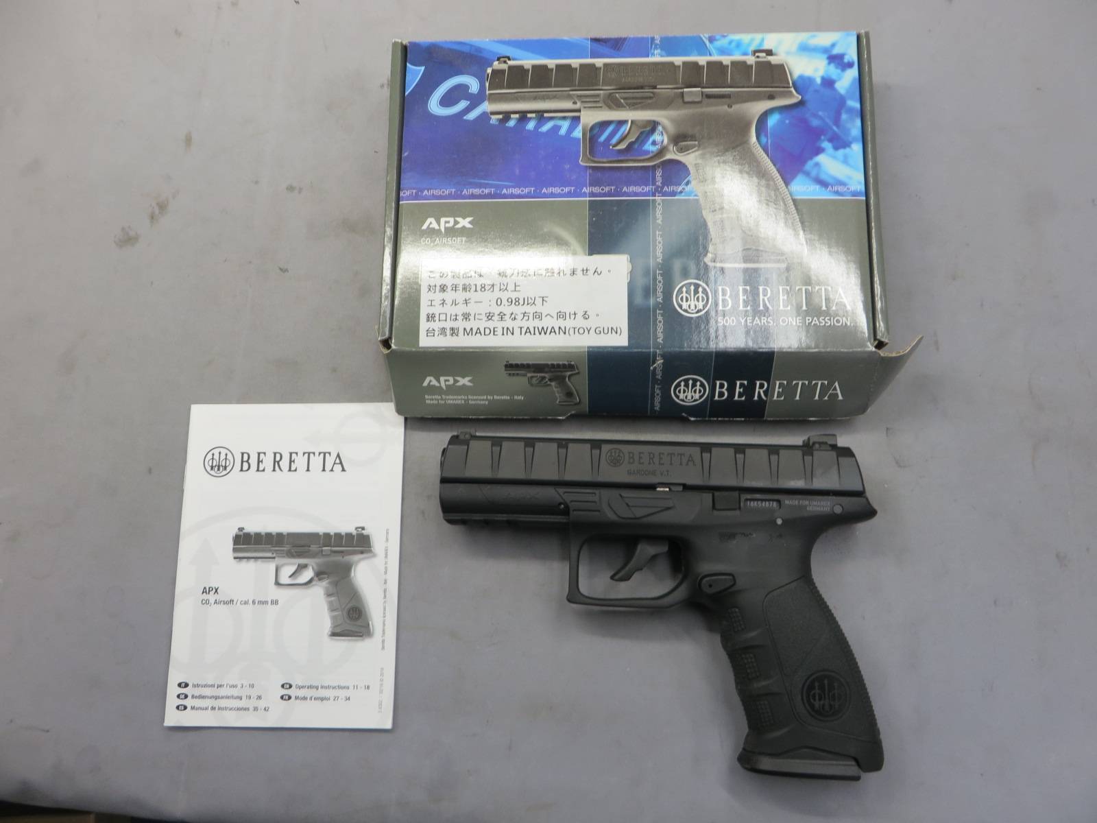 【UMAREX】ベレッタ APX ブラック CO2・メタルスライド