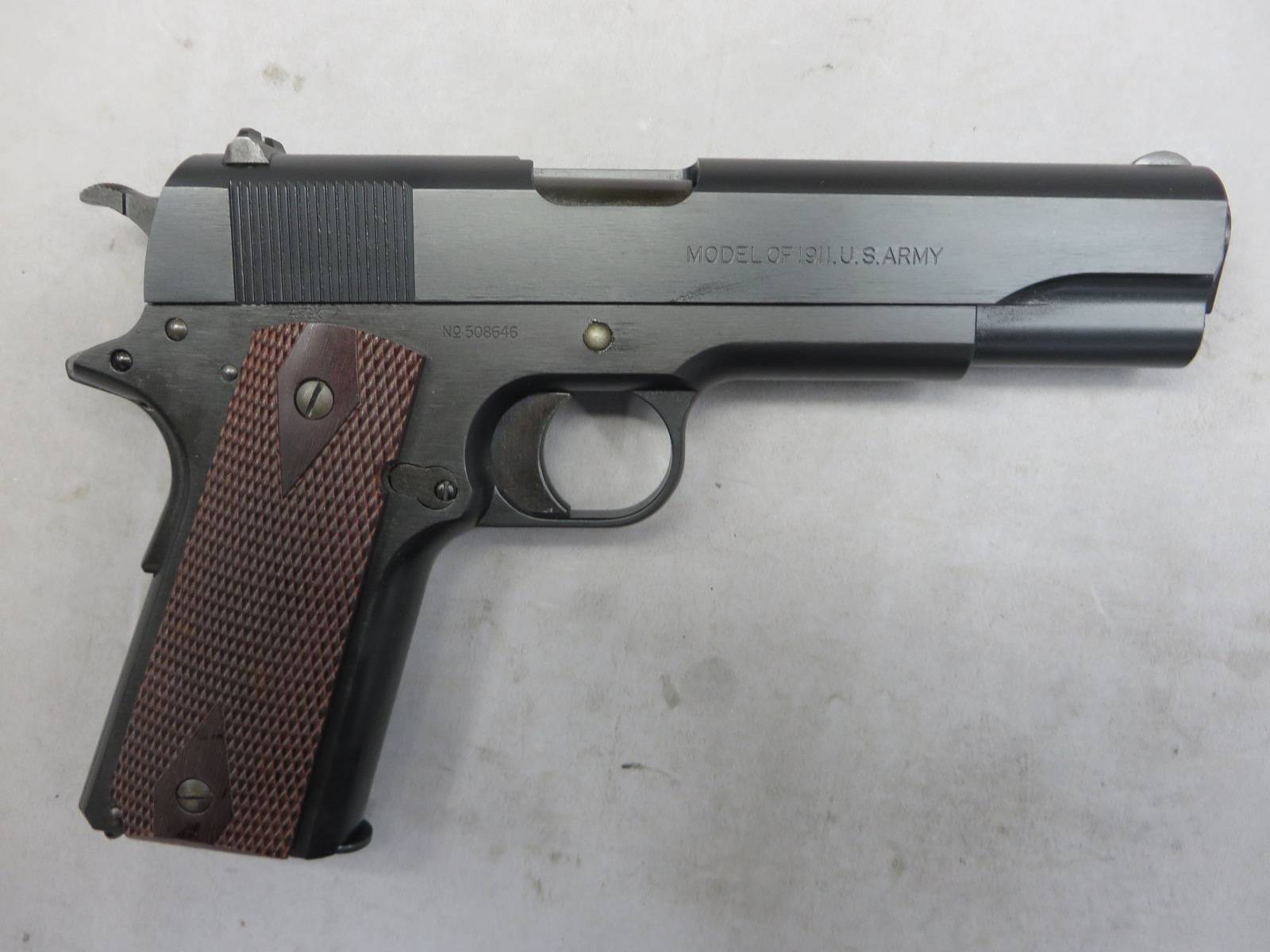 【ウエスタンアームズ】コルトM1911 ブラックアーミー ウッドグリップ