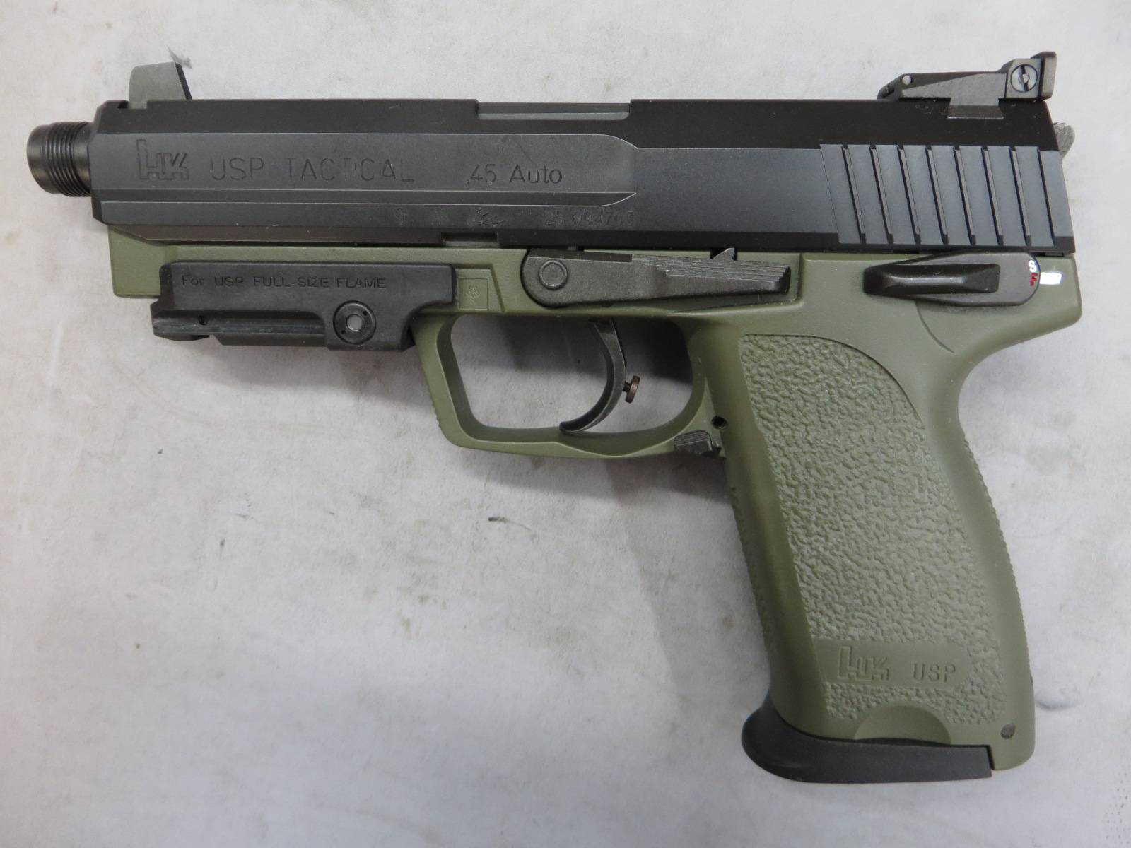 【KSC】H&K USP.45 タクティカル グリーンフレイム SYSYEM7 300挺限定・アンダーレイル