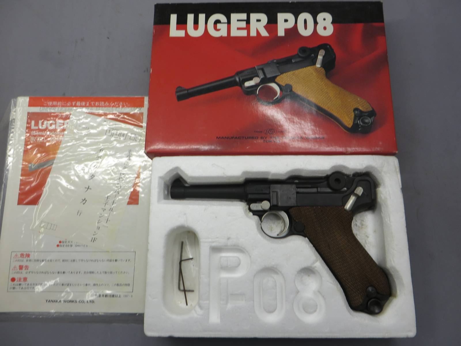 【タナカ】ルガーP08 4in ABS・木製グリップ