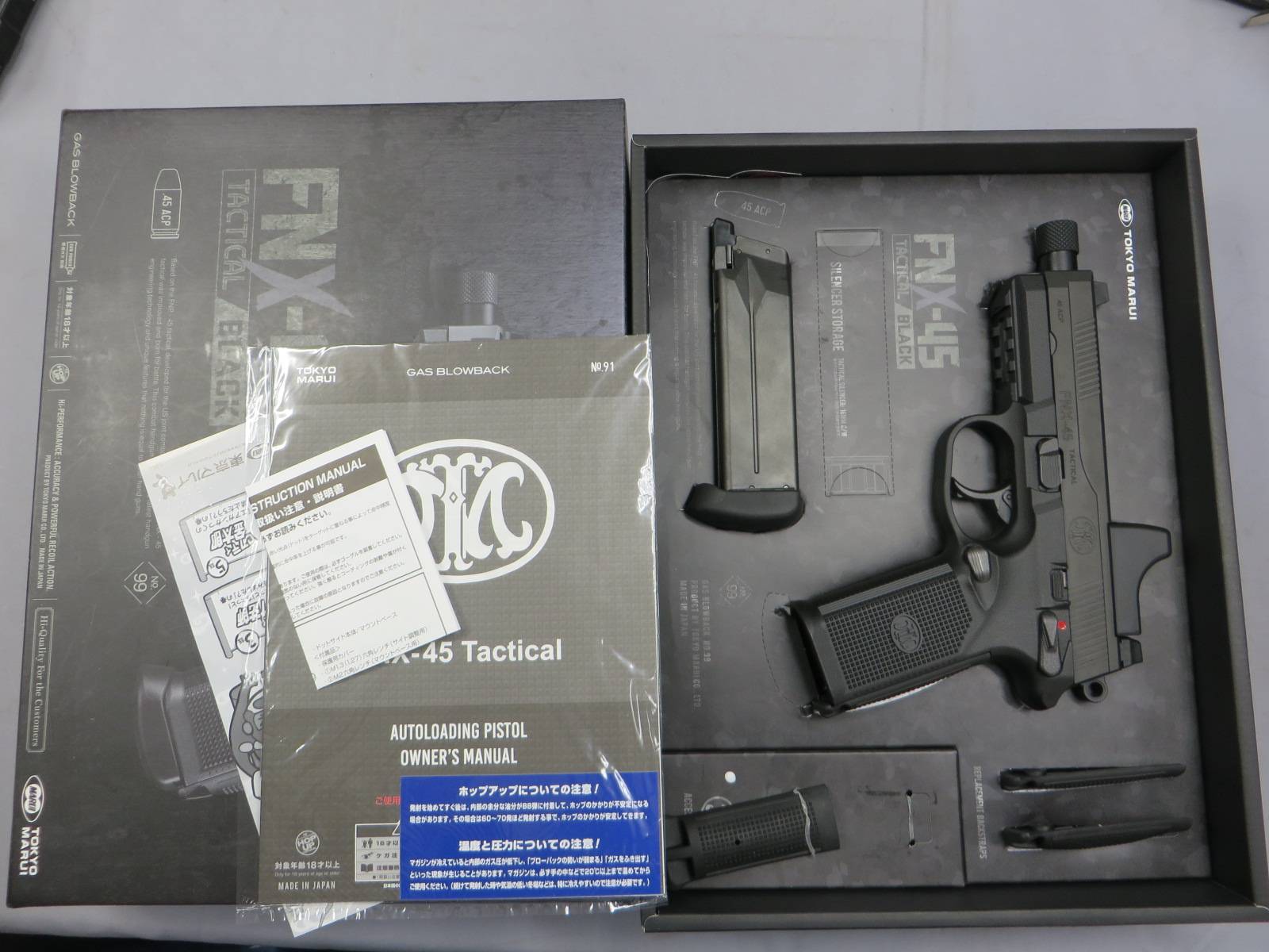 【東京マルイ】FNX-45 タクティカル ブラック・マイクロプロサイト