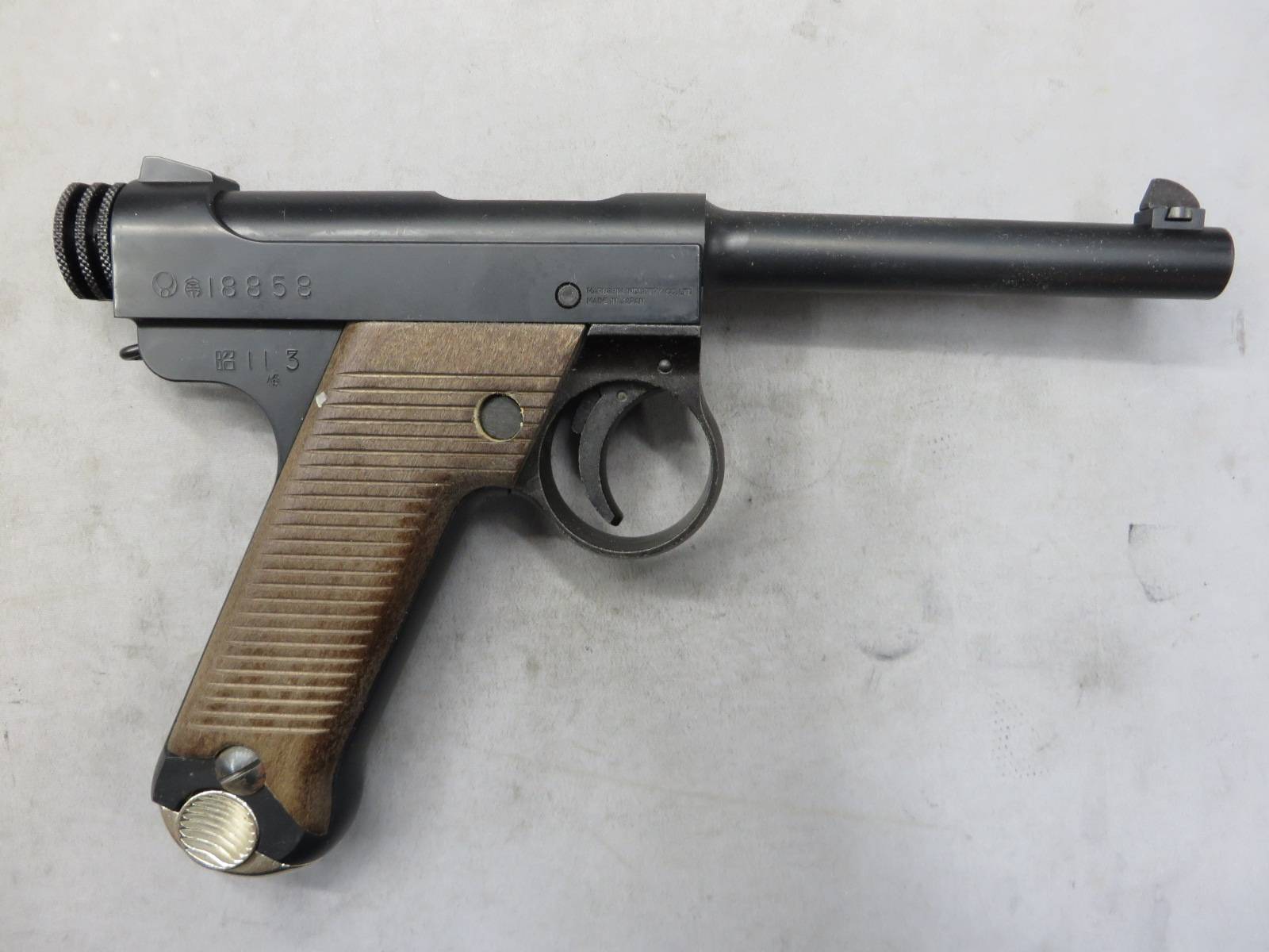 【マルシン】南部14年式 前期型 マットブラック 木製グリップ 8ｍｍBB ブローバック