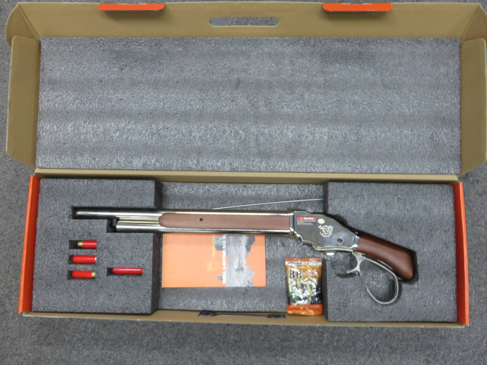 【GoldenEagle】ウィンチェスター M1887 ソードオフ ワイドレバー SV/RW  ライブカート式 ガス・ショットガン