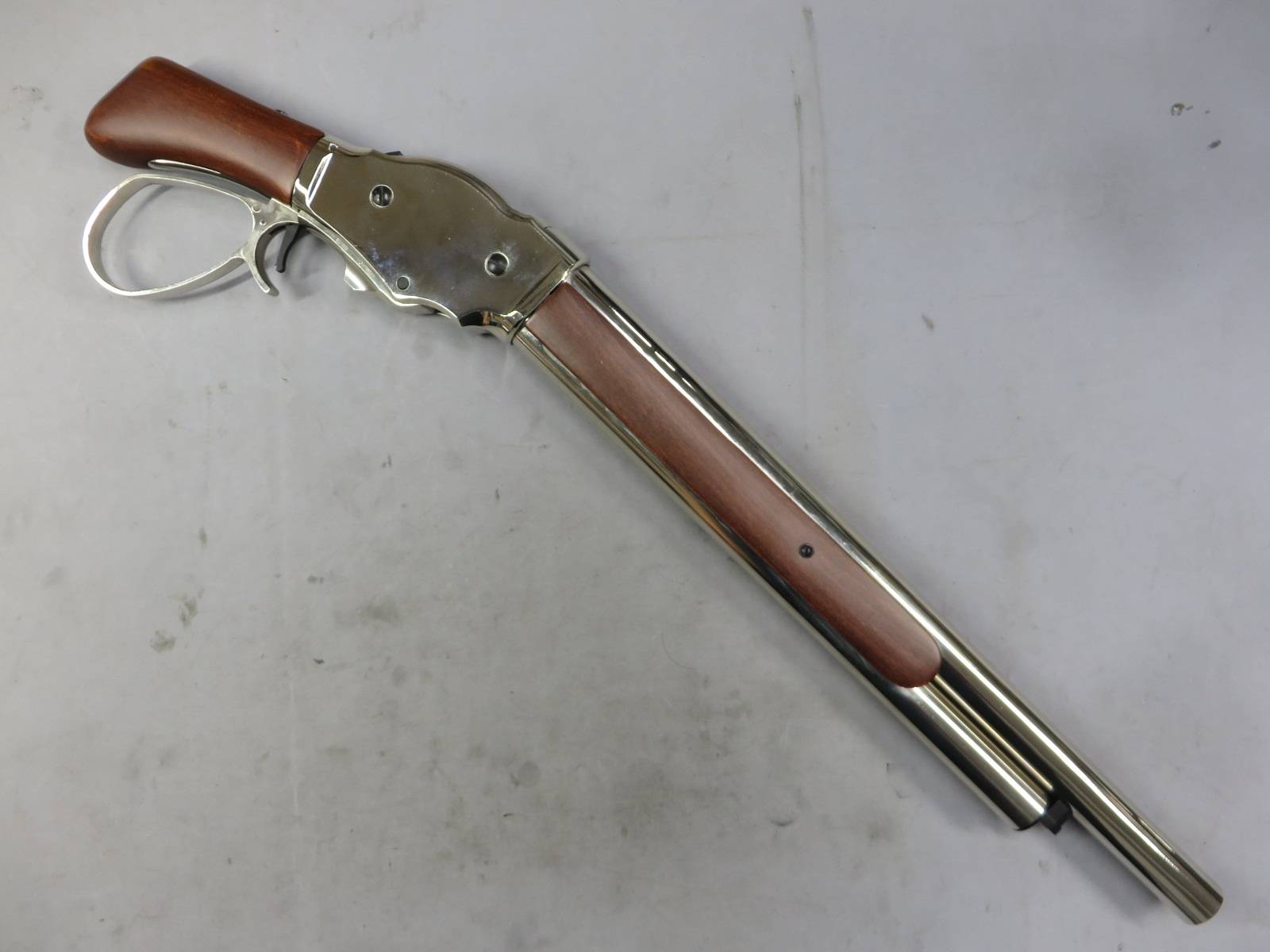【GoldenEagle】ウィンチェスター M1887 ソードオフ ワイドレバー SV/RW  ライブカート式 ガス・ショットガン