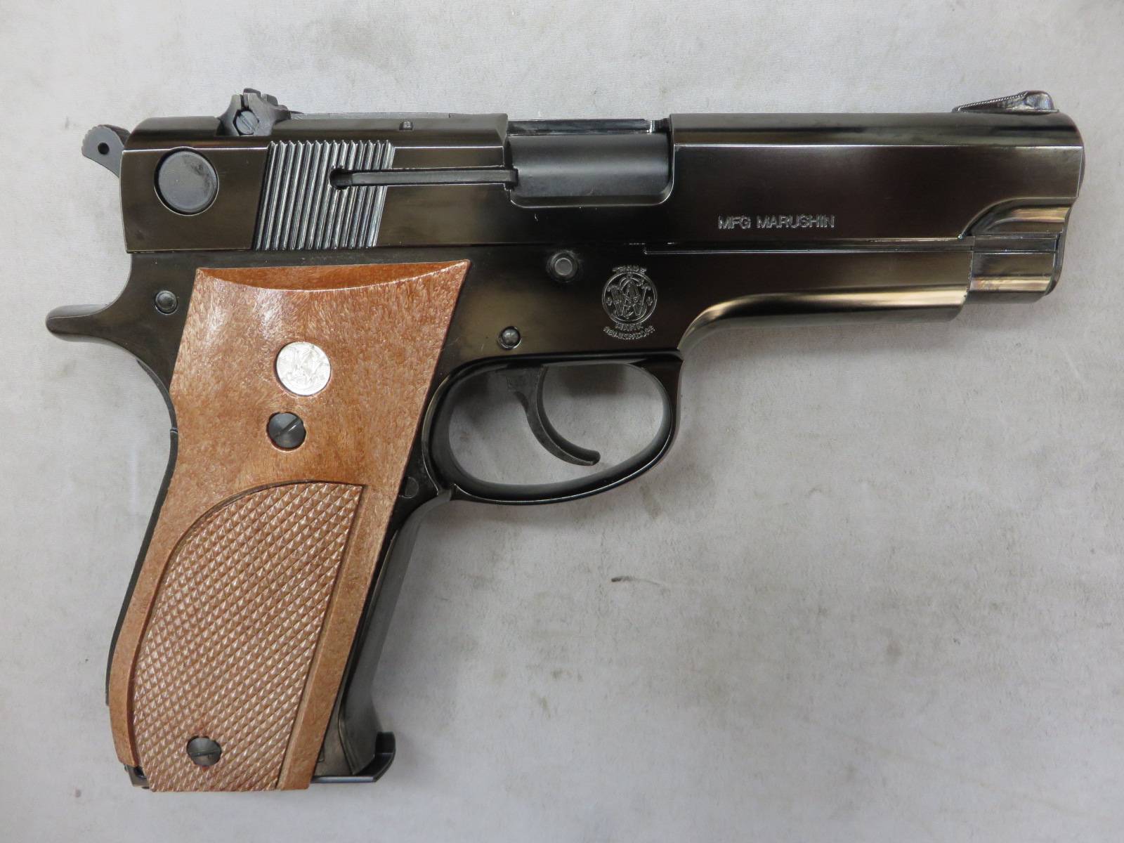 【マルシン】S&W M39 ABS 2層ブラックメッキ PFCブローバック　モデルガン