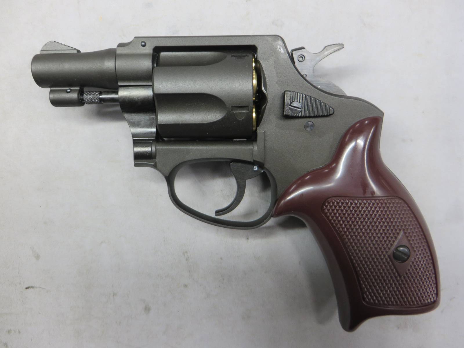 【マルシン】ポリスリボルバー 51ミリ銃身 ブラック HW プラグリップ仕様