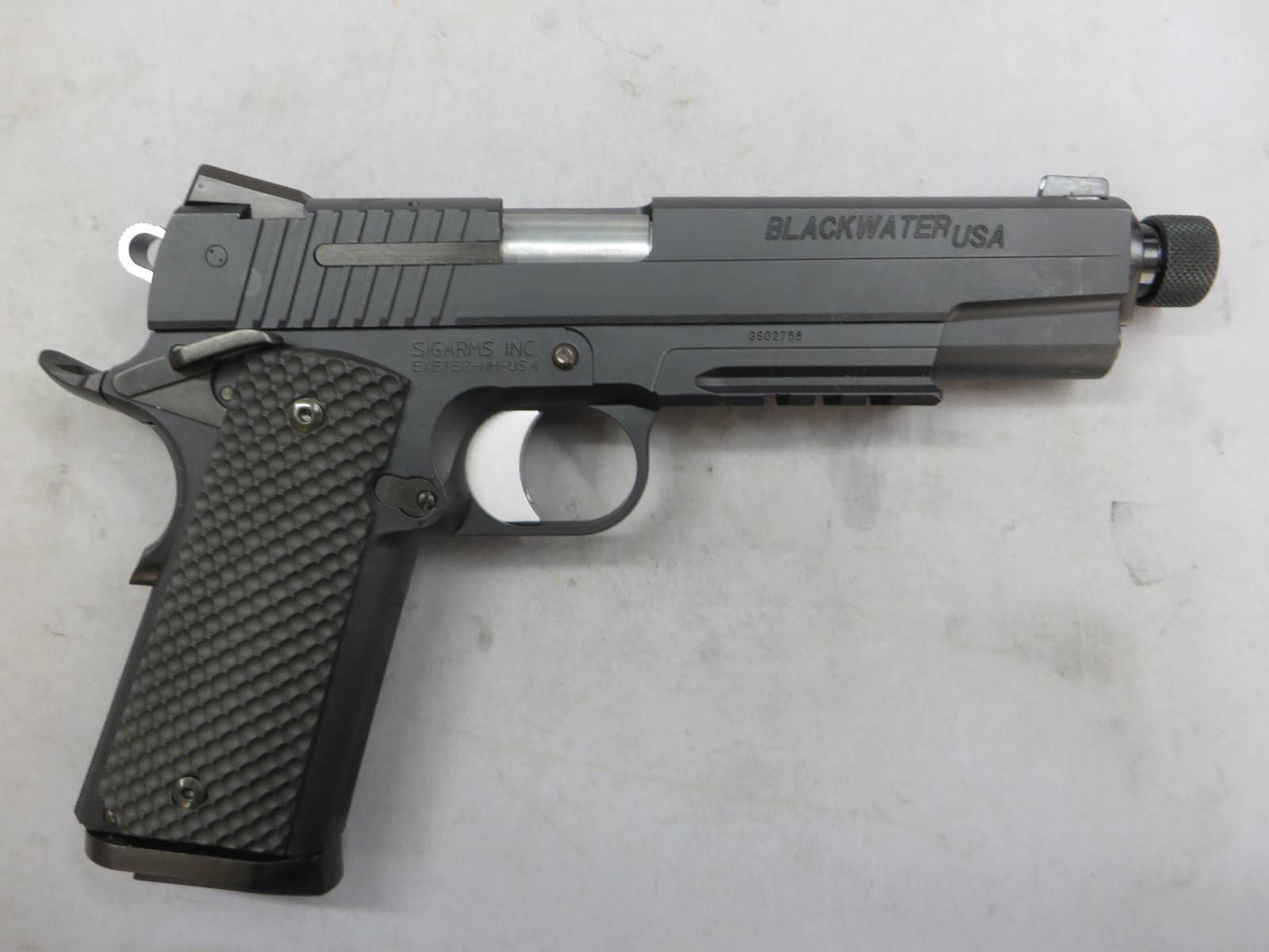 【ウエスタンアームズ】SIG 1911 ブラックウォーター（サイレンサー）