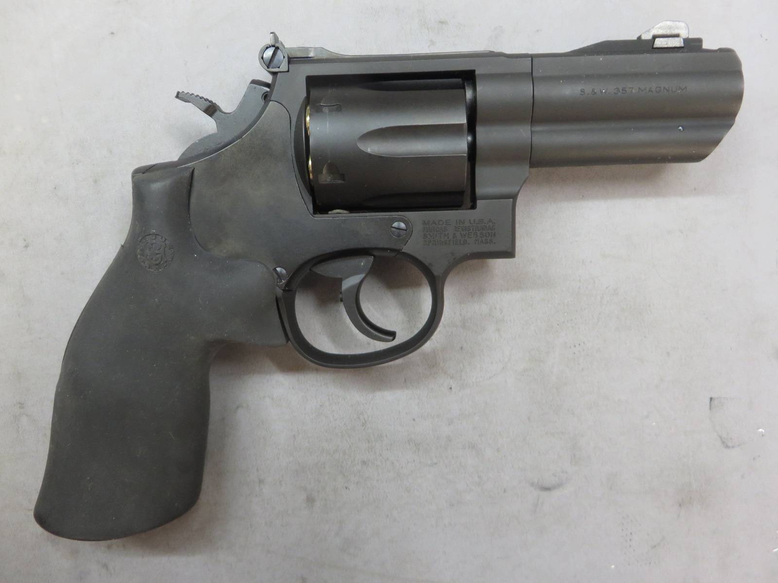 【タナカ】S&W M19 PC K-Comp 3in HW Ver.3・Hogue グリップ　ガスガン