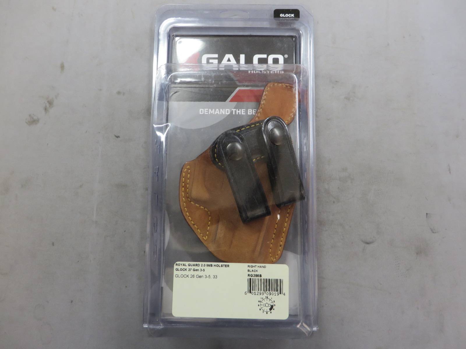 【GALCO】G26 27 ROYAL QUARD 2.0 IWB ホルスター RG286B