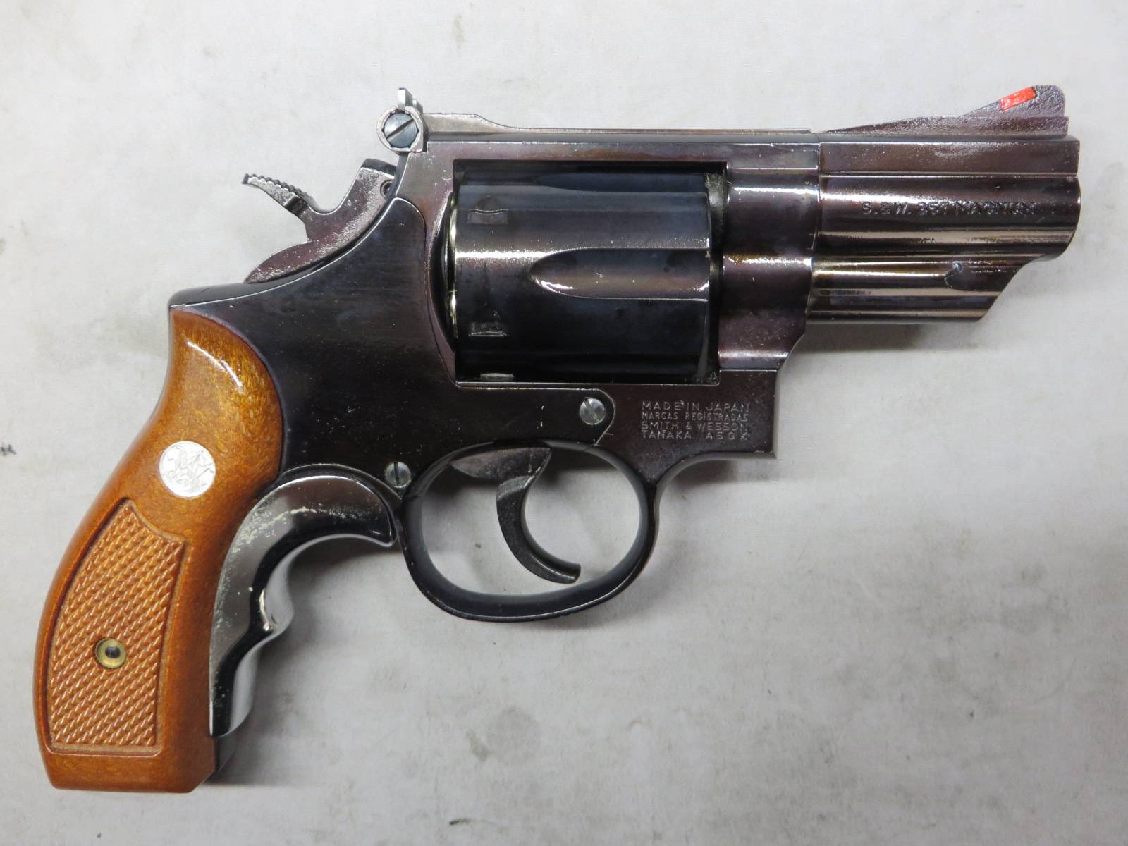 【タナカ】S&W M19 コンバットマグナム 2.5in ミッドナイトゴールド・グリップアダプター