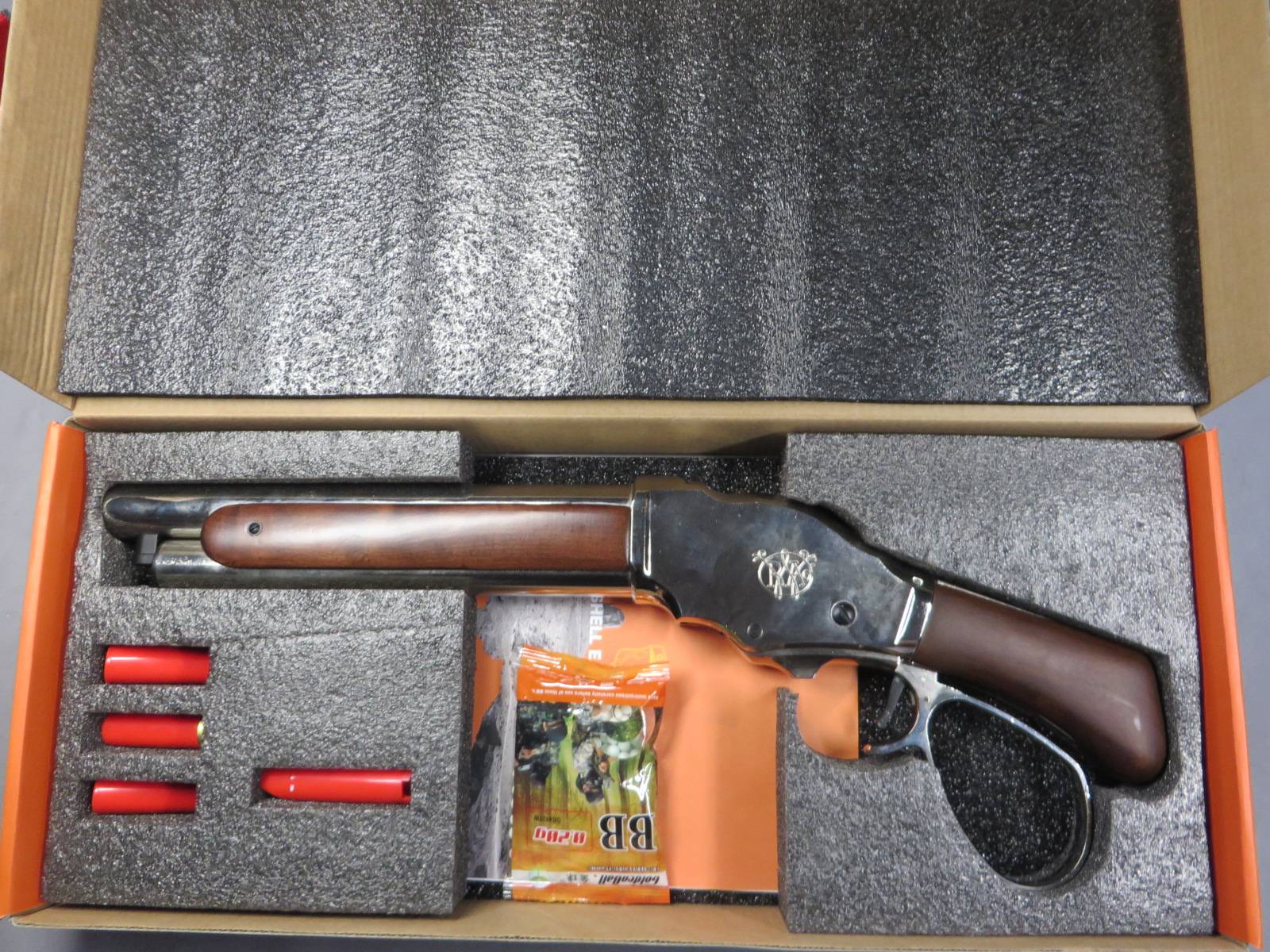 【GoldenEagle】ウィンチェスター M1887 ソードオフ コンパクトワイドレバー SV/RW  ライブカート式 ガス・ショットガン