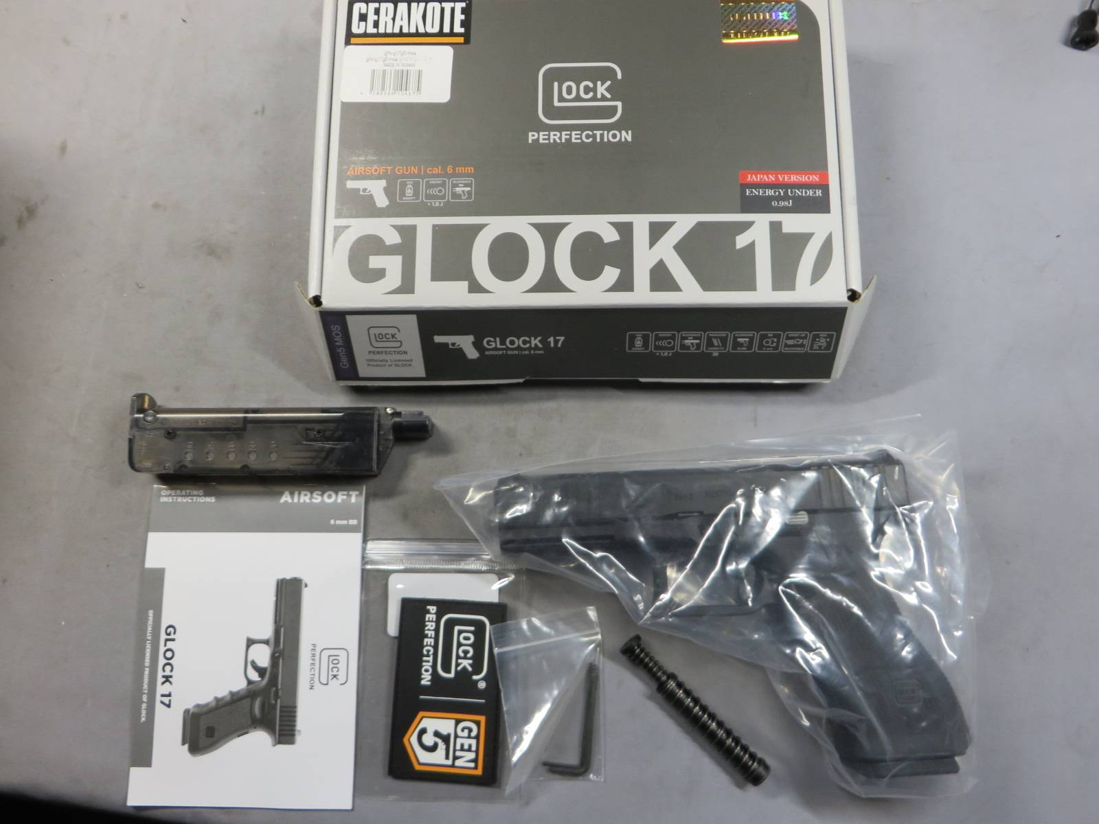 【GHK・UMAREX】グロック17 Gen.5 MOS・セラコート メタルスライド・G17 Glock17