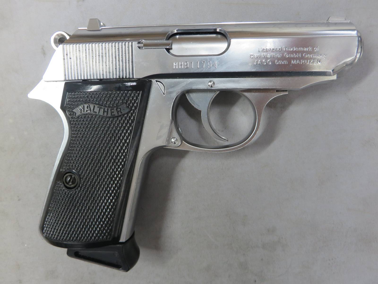 【マルゼン】ワルサー ニューPPK/S ステンレスモデル