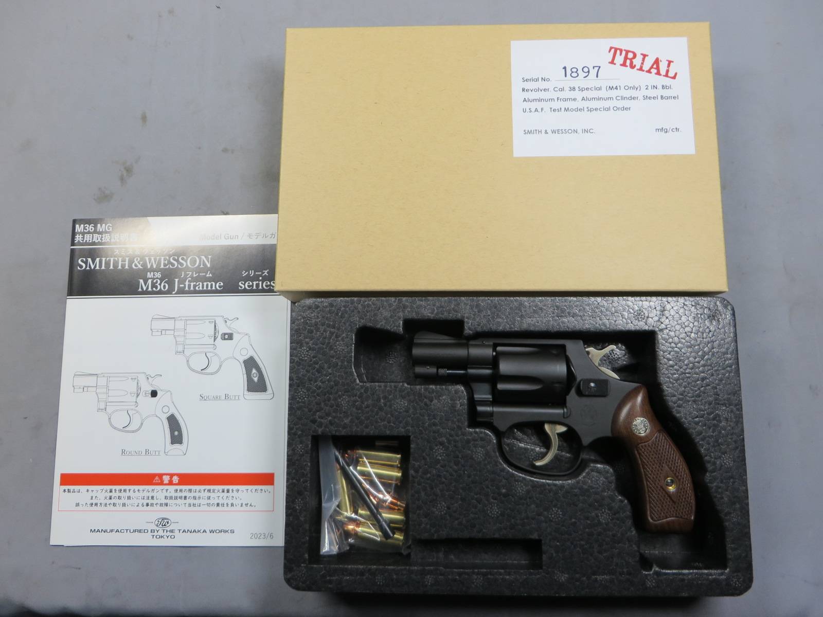 【タナカ】S&W .38 Chief Special Airweight “Baby Aircrewman” HW Ver.2 モデルガン
