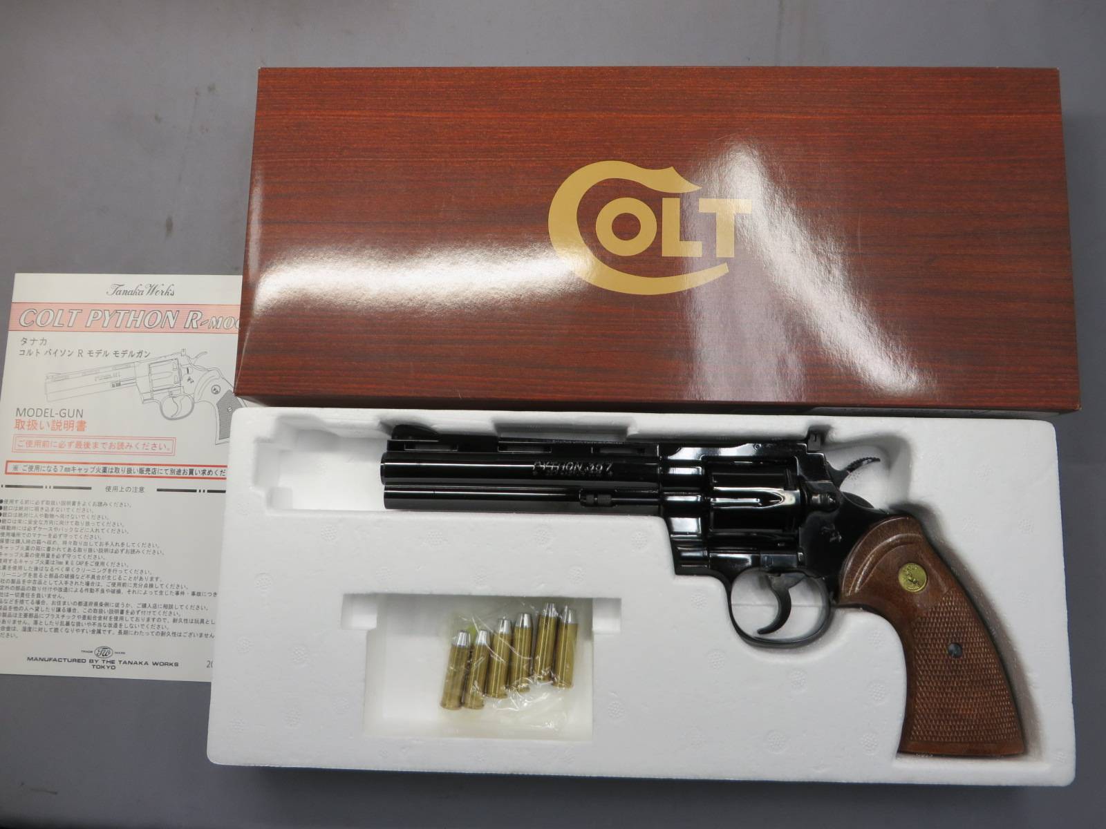 【タナカ】コルトパイソン.357mag 6in R-model スチールフィニッシュ モデルガン