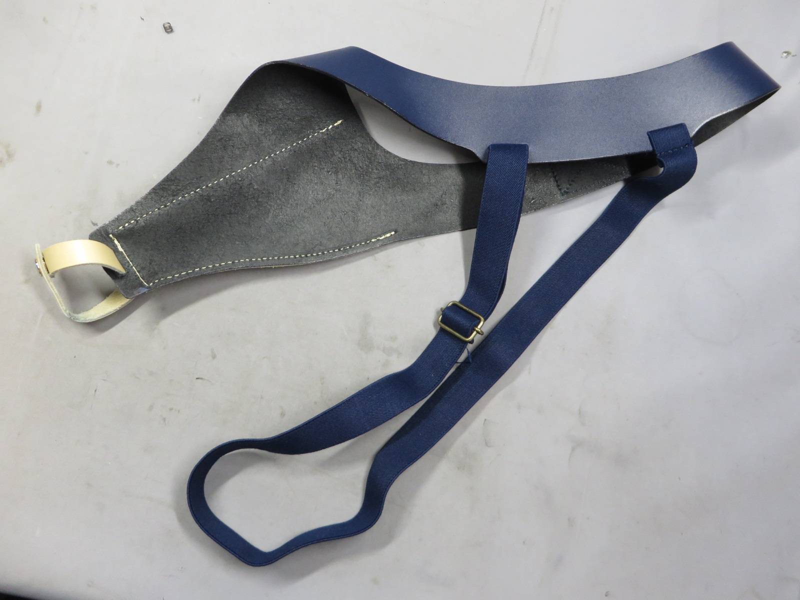 【イーストA】ワルサーPPK 限定 Navy×ベージュ 007 片側ショルダーホルスター
