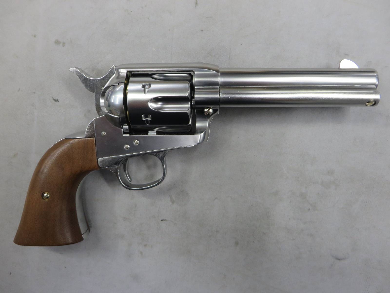 【マルシン】コルトSAA.45 シビリアン シルバー ABS 木製グリップ仕様 Xカートリッジ