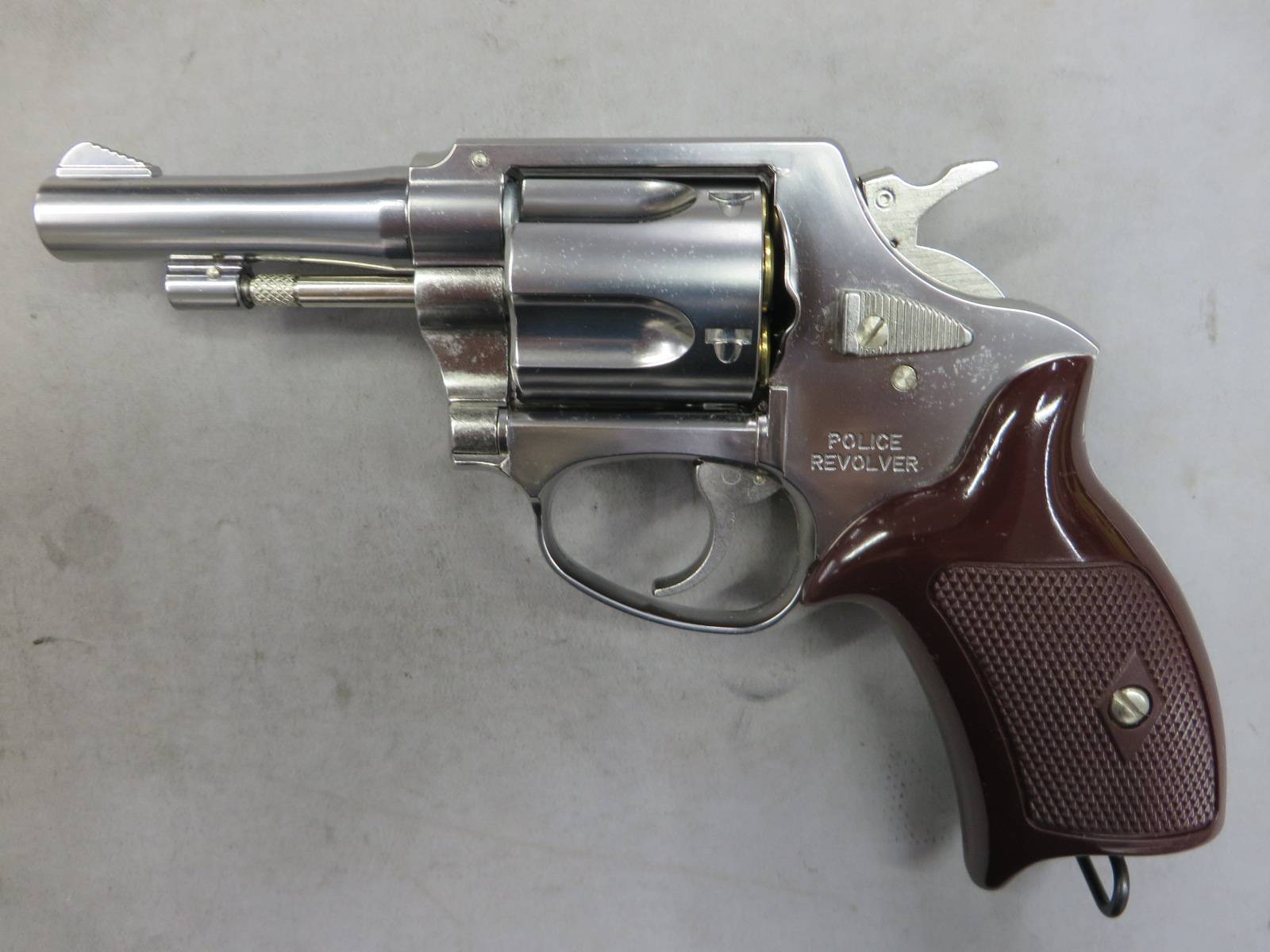 【マルシン】ポリスリボルバー 6ｍｍBB 3in シルバー Xカートリッジ