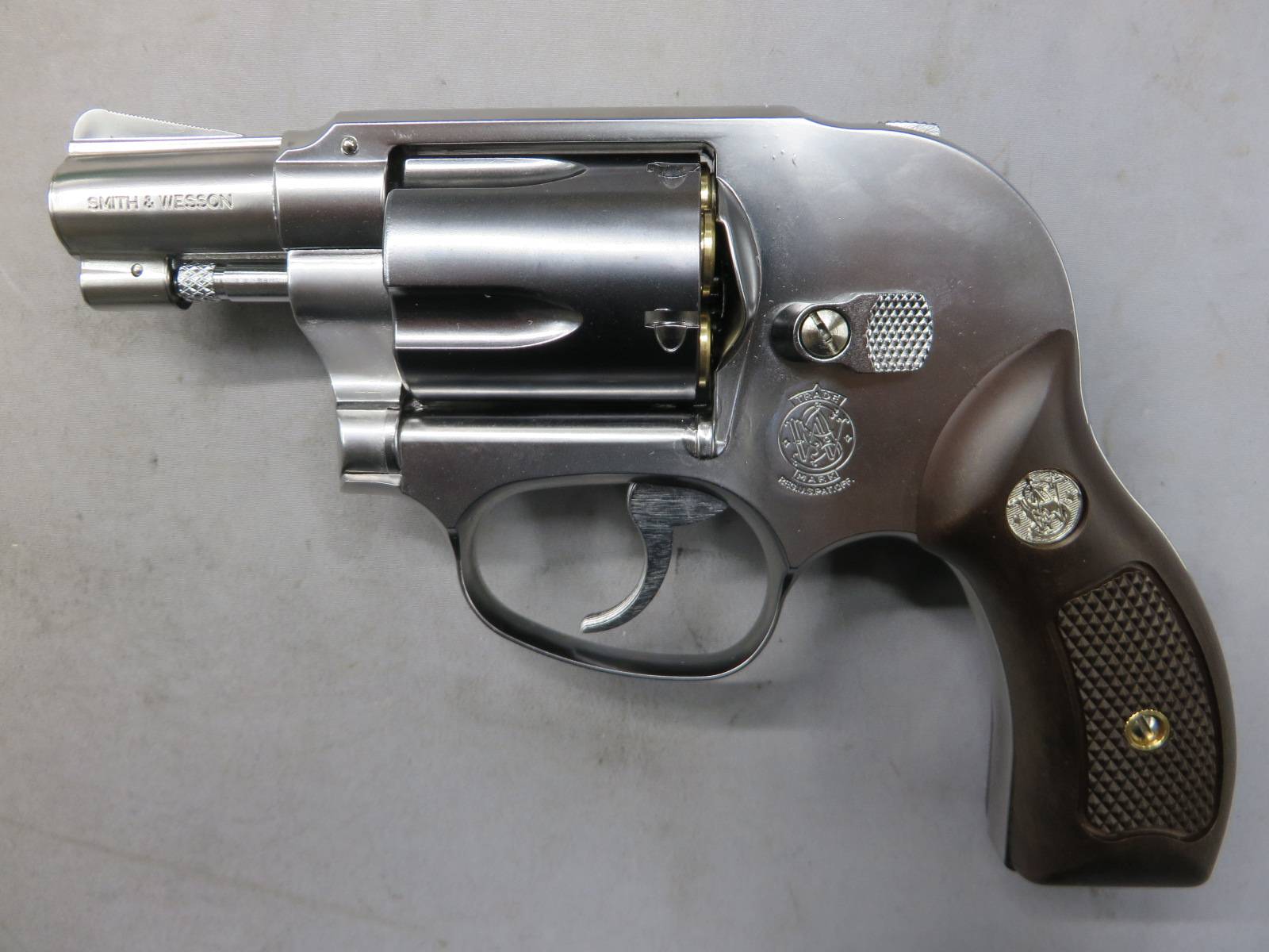 【マルシン】S&W M649 シルバー ABS 木目調プラサービスグリップ  Xカートリッジ 6mmBB