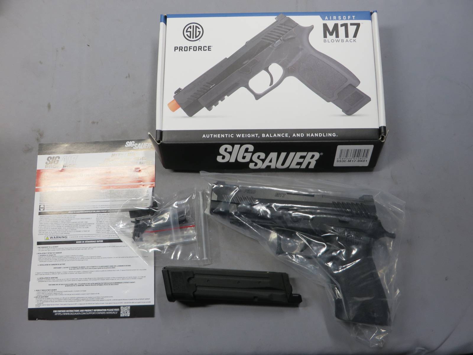 【SIG AIR・VFC】M17 PROFORCE ブラック メタルスライド・NOVAグリップモジュール・CNCアルミトリガー