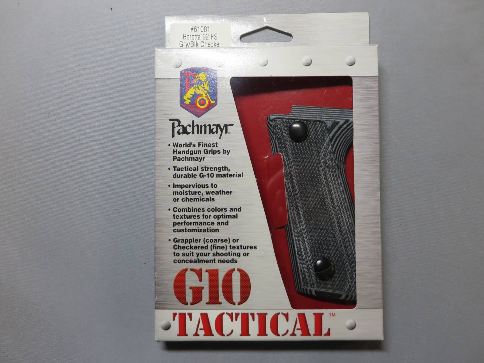 【パックマイヤー】ベレッタM92FS Gry/Blk チェッカー G10 タクティカル