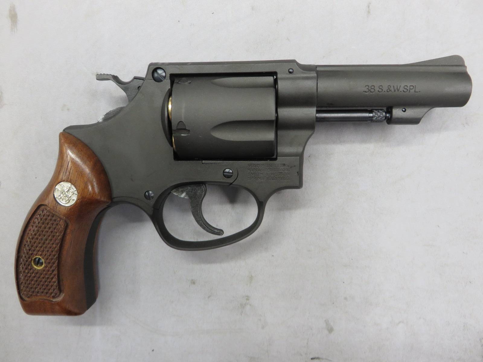 【マルシン】S&W M36 3in ブラック HW 木製サービスグリップ 6ｍｍBB リアルXカート