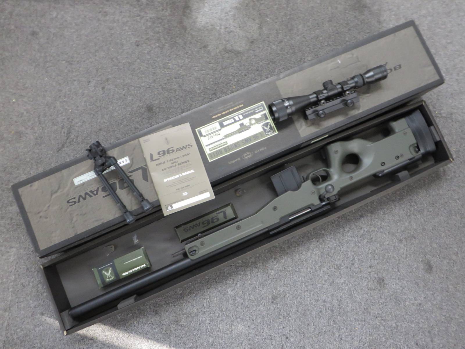 【東京マルイ】L96AWS ODストック・ハイマウント・プロスコープ・バイポッド