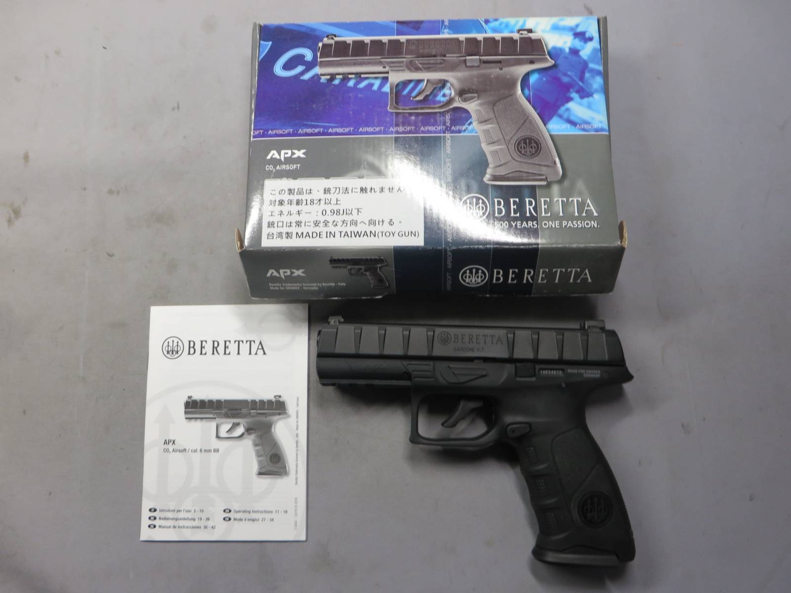 【UMAREX】ベレッタ APX ブラック CO2・メタルスライド