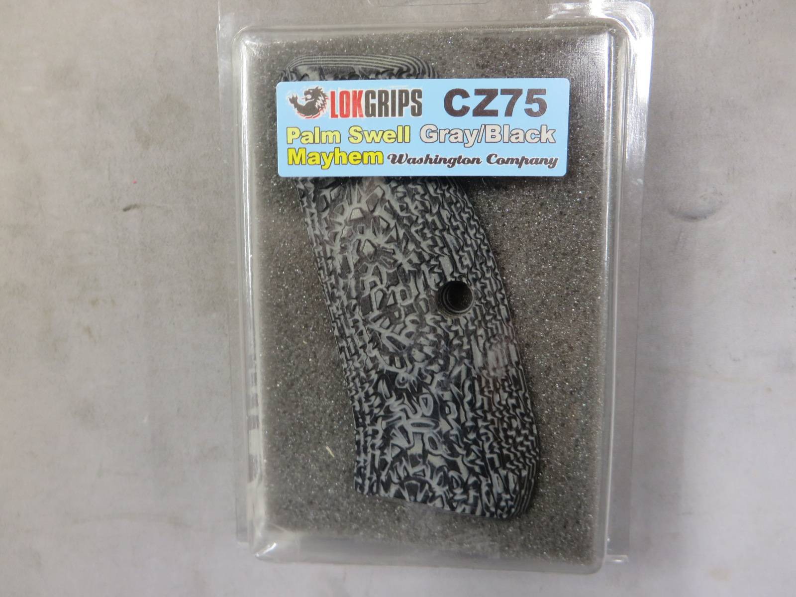 【LOKGRIPS】CZ75  Palm Swell Grey/Black Mayhem G10グリップ