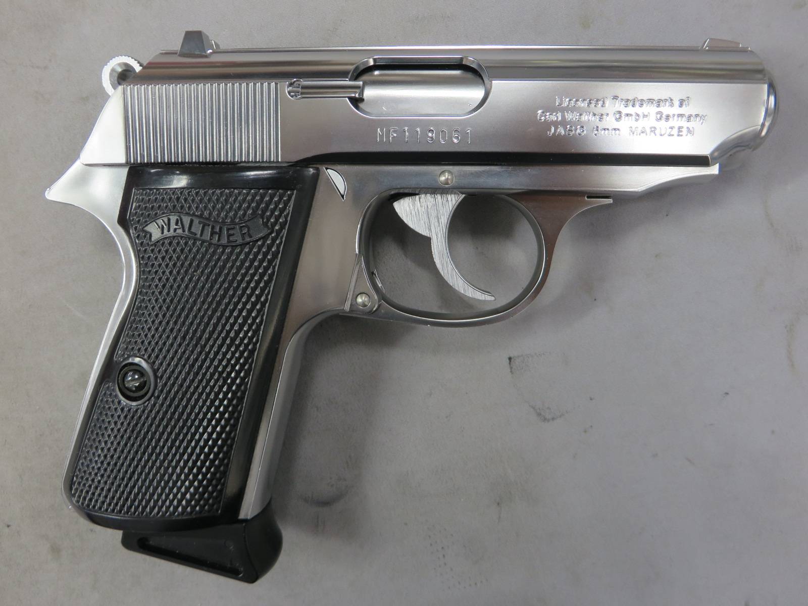 【マルゼン】ワルサー ニューPPK/S ステンレスモデル