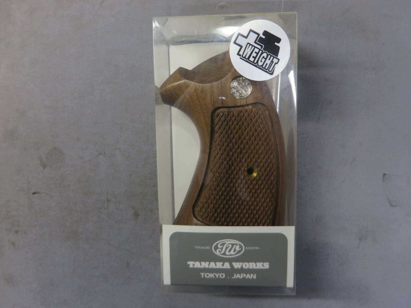 【タナカ】S&W Kフレーム オーバーサイズ（スクエアバット） ウォールナットチェッカー +Weight