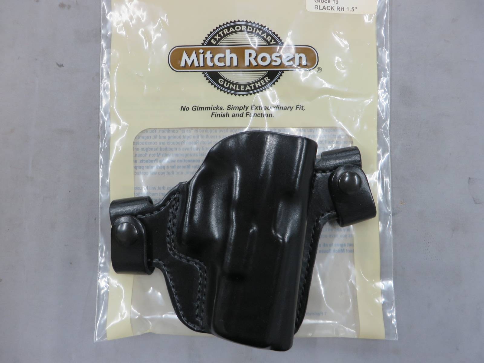 【MitchRosen】PREMR-EXP Glock19 ブラック RH 1.5 ホルスター