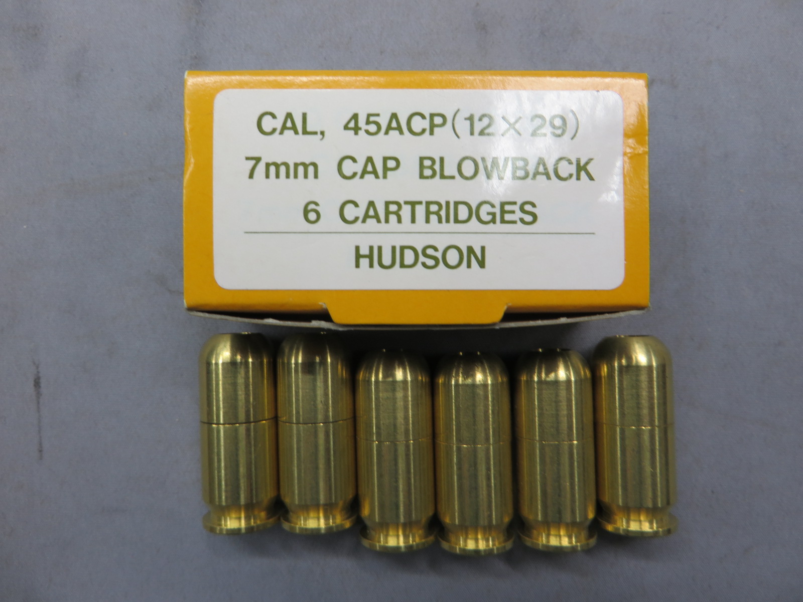【ハドソン】Cal.45ACP（12×29） 7mmCAP 6発