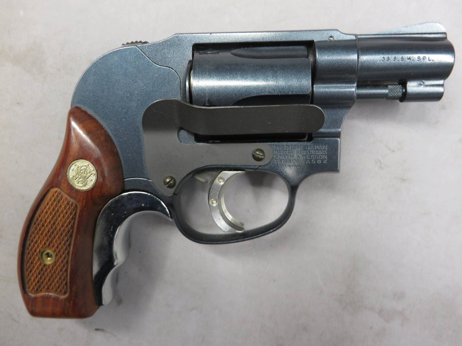 【タナカ】S&W M49.38spl・木製グリップ・グリップアダプター・キャロムショットカスタム
