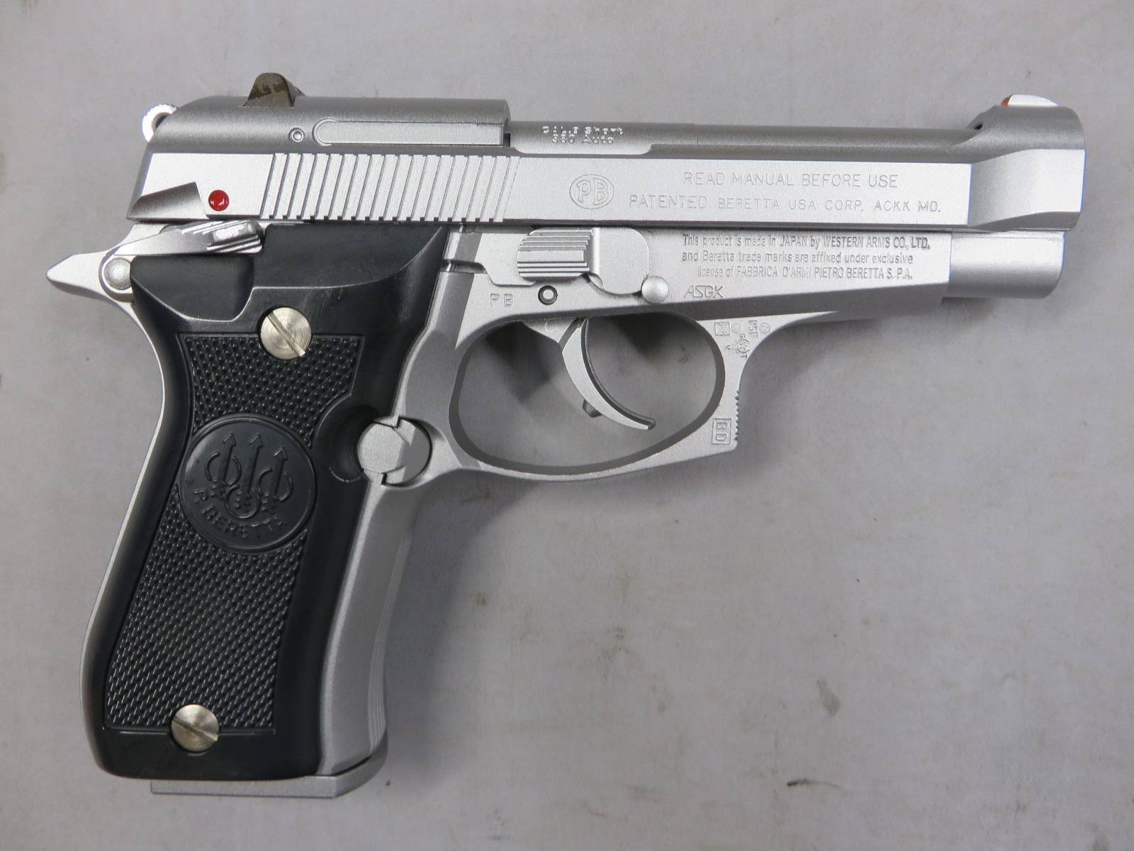 【ウエスタンアームズ】ベレッタM84FS オールシルバー HW