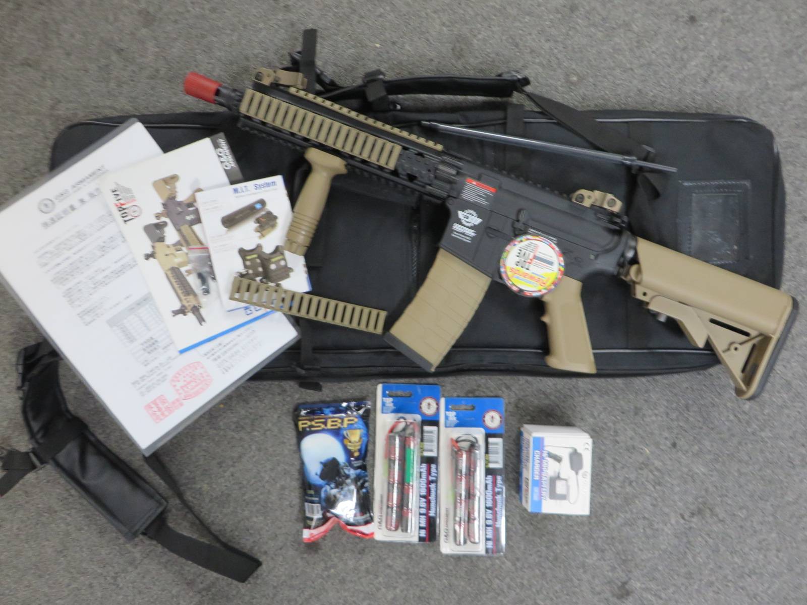 【G&G】CM18 Mod.1 電動ガン・バッテリー2個・充電器・BB弾・ガンケース