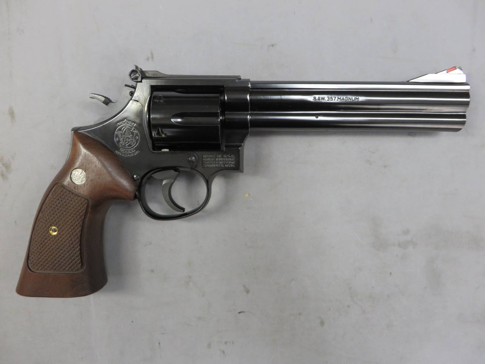 【マルシン】S&W M586 6in Wディープブラック 木製グリップ・S&Wガンケース　 モデルガン