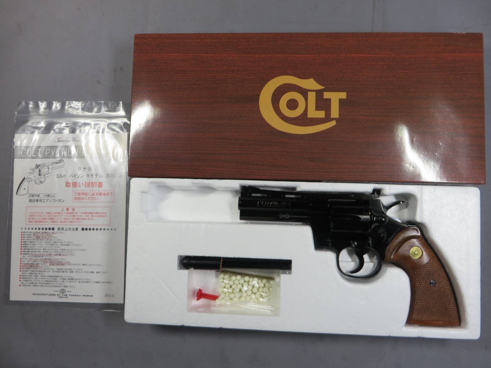 【タナカ】コルトパイソン.357mag 4in R-Model スチールフィニッシュ