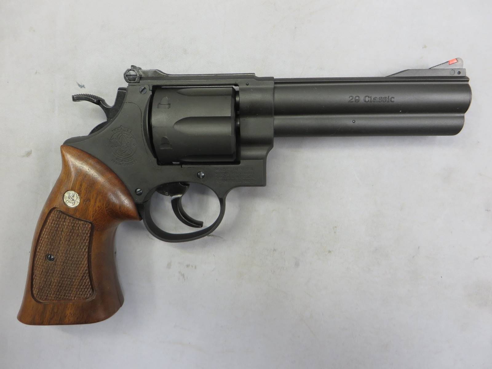 【マルシン】S&W M29 クラシック 5in HW ハーフチェッカー木製グリップ リアルXカートリッジ