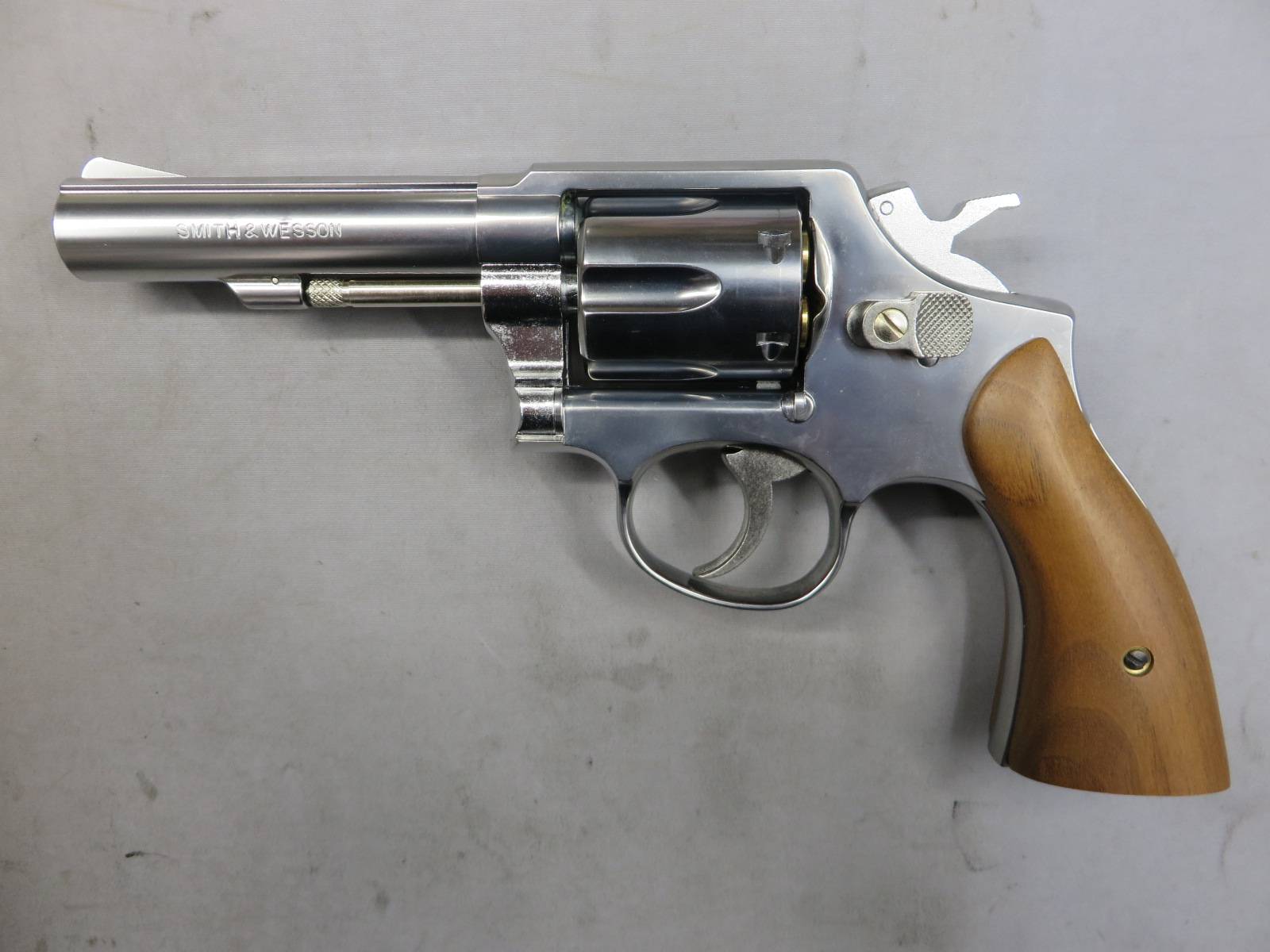 【マルシン】S&W M10 ミリタリー＆ポリス シルバーABS・木製グリップ リアルXカートリッジ