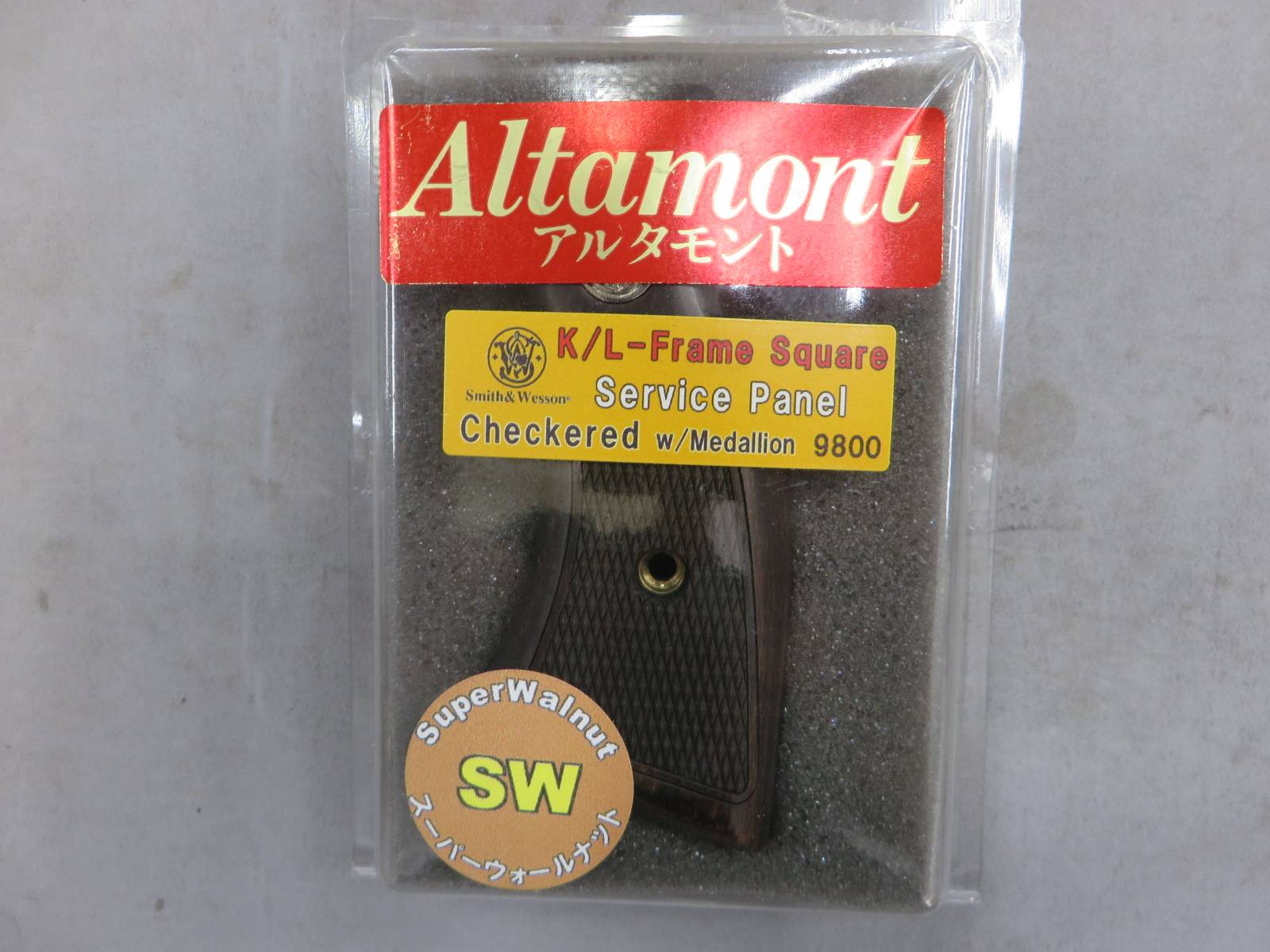 【アルタモント】S&W K/L フレーム スクエア サービスパネル チェカー ｗ/メダリオン