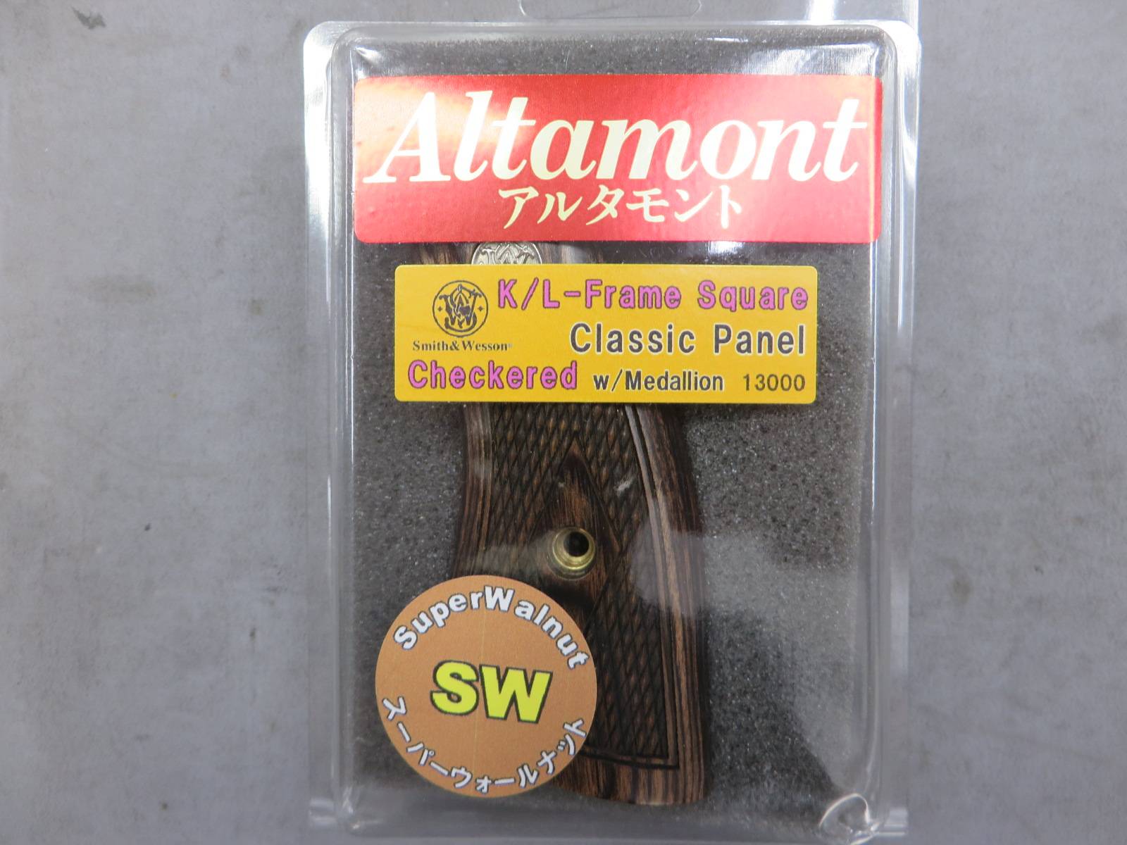 【アルタモント】S&W K/L フレーム スクエア クラシックパネル チェカー ｗ/メダリオン