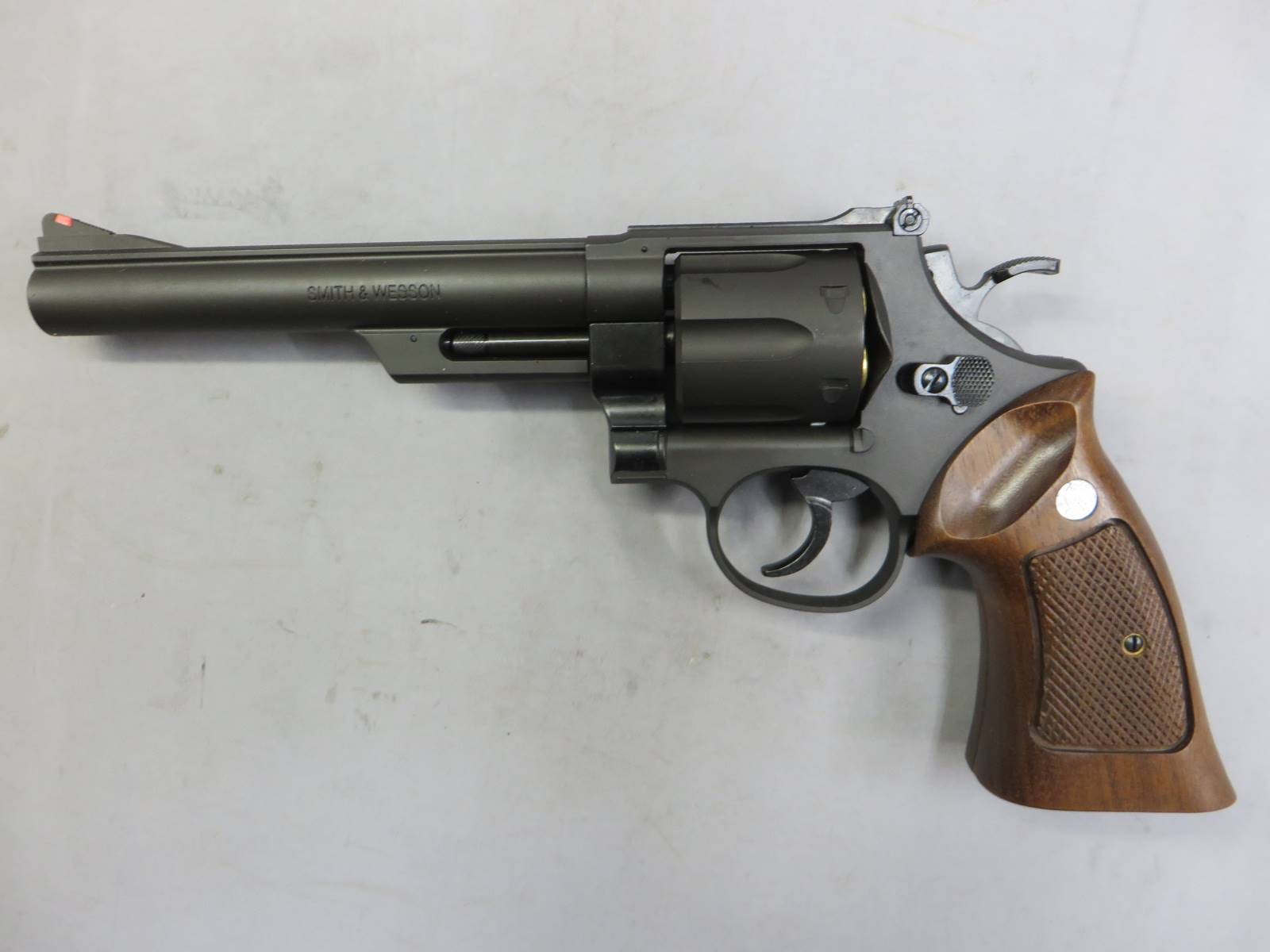 【マルシン】S&W M29 6.5in HW ハーフチェッカー木製グリップ リアルXカートリッジ