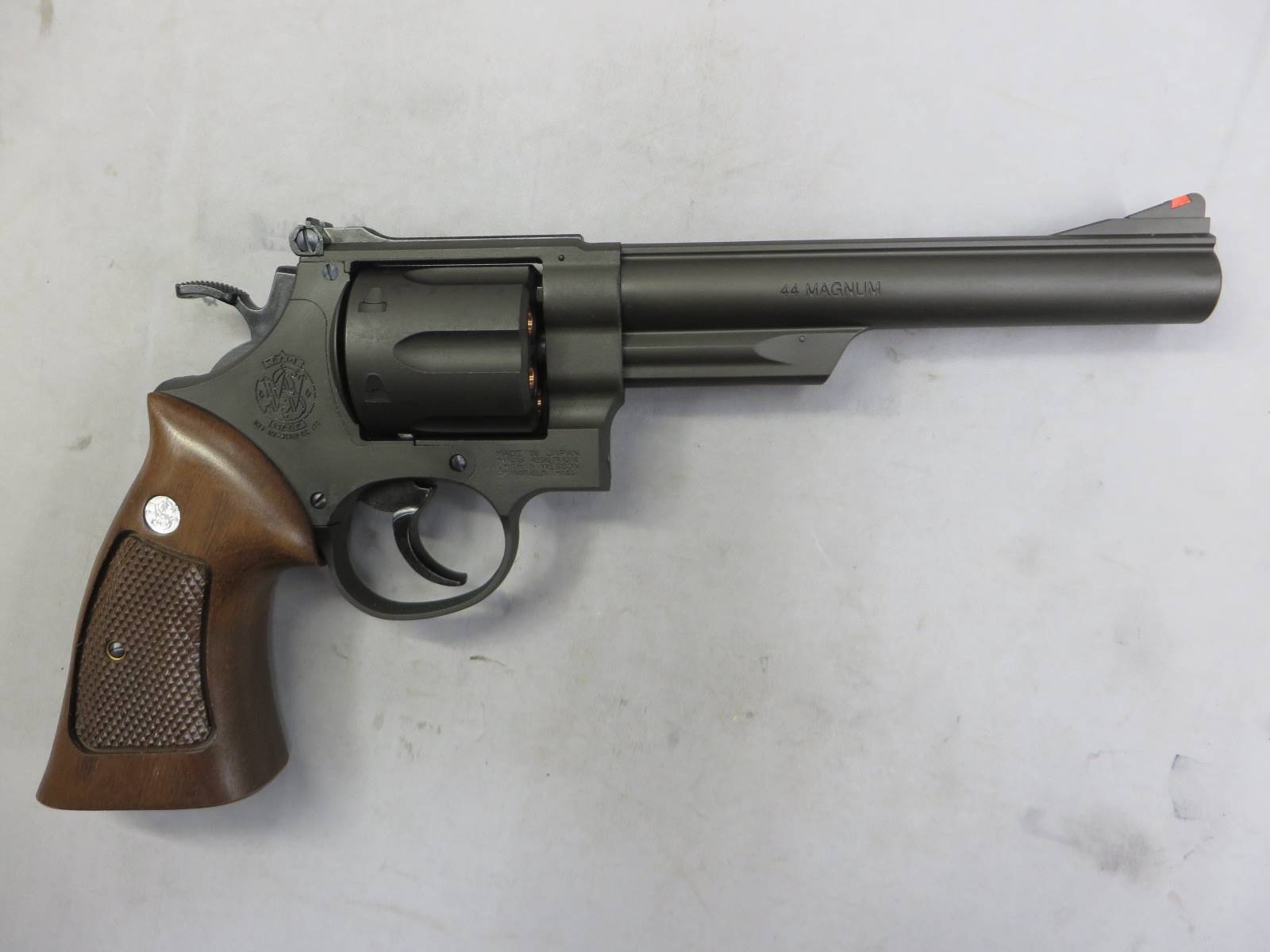 【マルシン】S&W M29 6.5in HW ハーフチェッカー木製グリップ リアルXカートリッジ