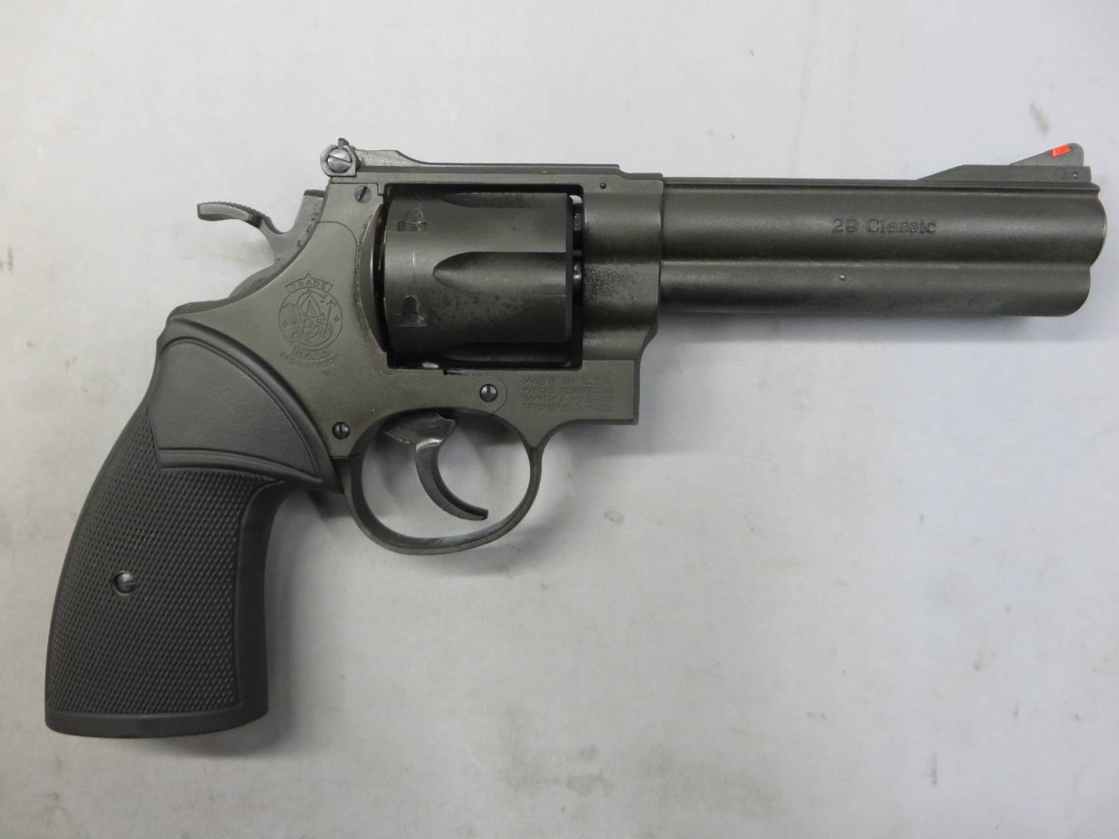 【マルシン】S&W M29 クラシック 5in ブラック HW パックマイヤープラグリップ リアルXカートリッジ