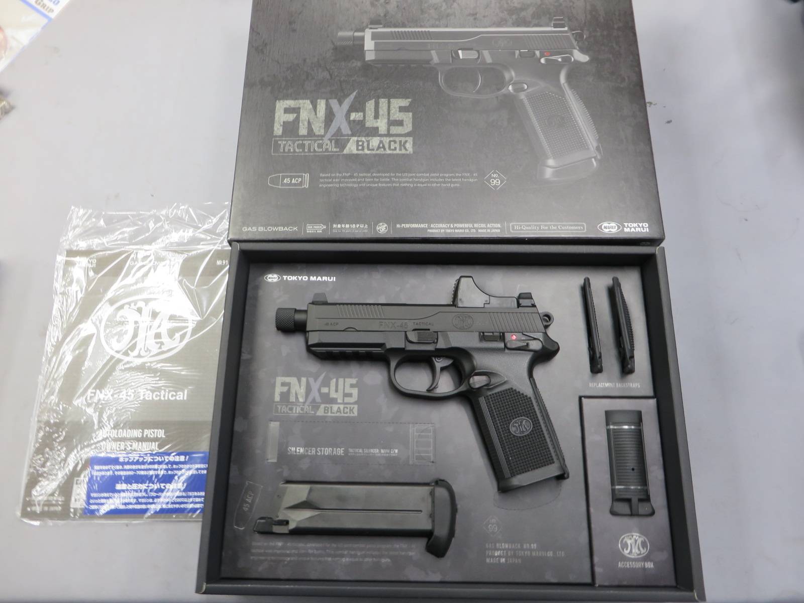 【東京マルイ】FNX-45 タクティカル ブラック・マイクロプロサイト