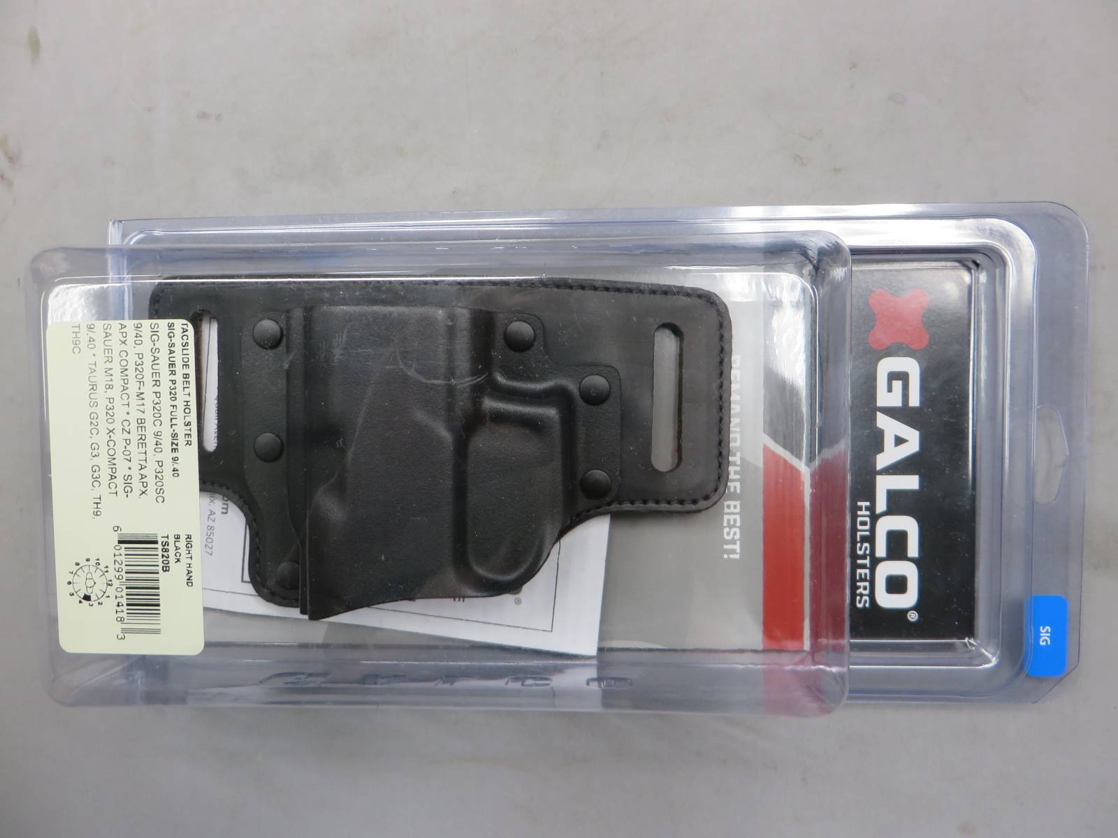 【GALCO】SIG P320・ベレッタ APX タックスライド ベルトホルスター